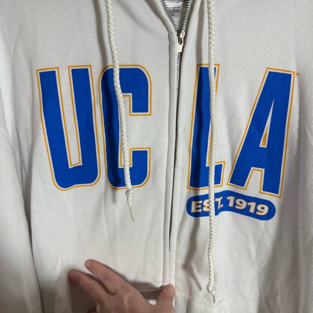 UCLA White Zip-Up Hoodie - Picture 3 of 8
